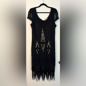 GatsbyLady London 1920s Flapper Dress, Size 14